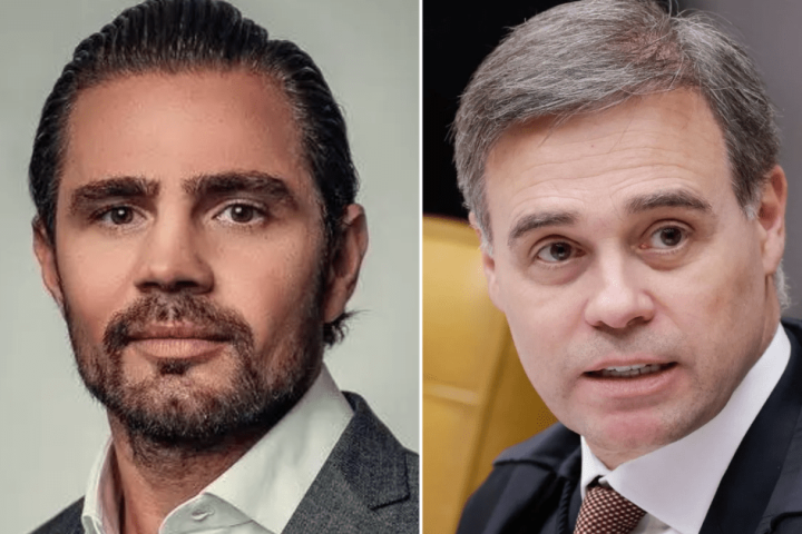 Foto: Daniel Vorcaro e André Mendonça, ministro do STF • Reprodução/Fellipe Samp
